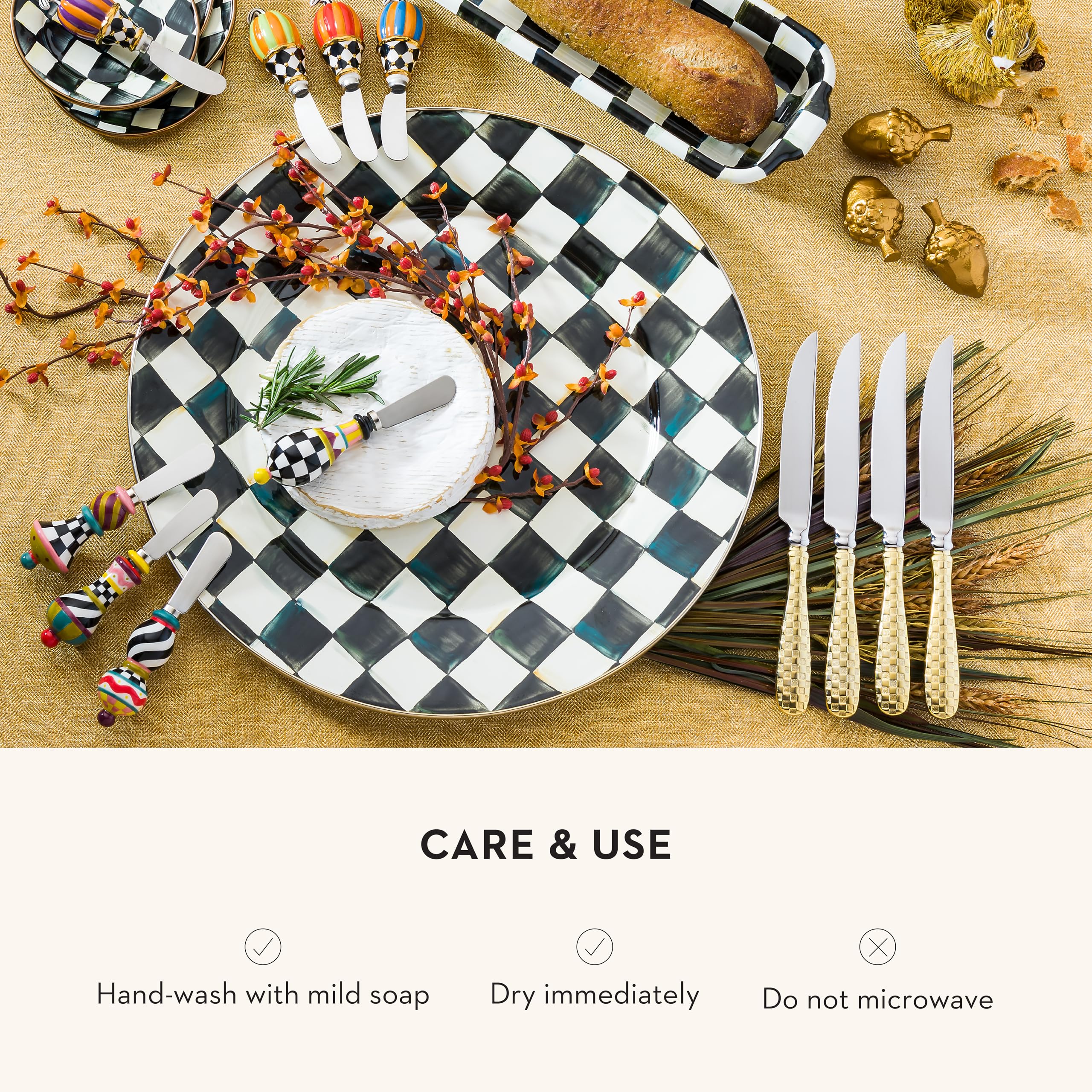 MACKENZIE-CHILDS コートリー　エナメルディナープレート Amazon.com | MACKENZIE-CHILDS Enamel Serving Platter
